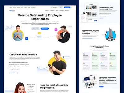 👩‍💼HR Management Web Application Landing Page 👨‍💼 branding clean website design graphic design hr logo management minimal official website peoples ui uiux web web design web development website