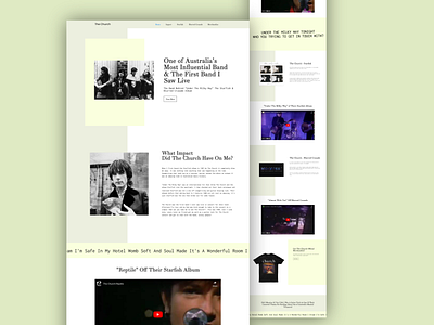 The Church (Band) branding design graphic design ui ux web design