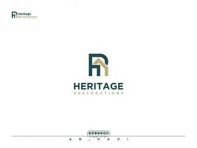 H R & Home Logo branding company logo creative design graphic design h logos heritage home home icon home logos home service hous hr logos letter h letter r logo design minimalist logo motion graphics professional dfesign r logos restoration