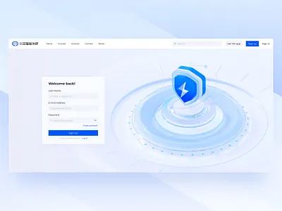 Login Page Design for Stream Outbound Call Platform 3d login page logo ui ux web web page