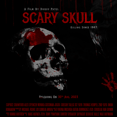 Movie Poster - Scary Skull 💀 branding design graphic design illustration typography ui