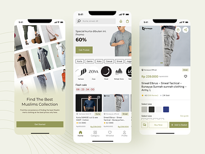 Muslims Collection - eCommerce fashion app muslim app ui ux