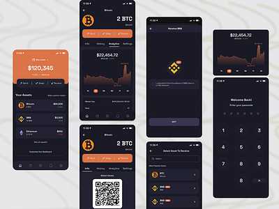 Crypto Wallet design mobile app ui ux