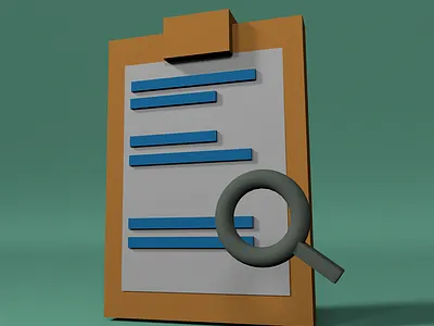 Task Paper 3D Illustration 3d blender illustration