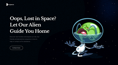 404 Page 404 alien design error oops space web