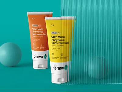 Sunscreen Packaging beauty branding cosmetics dermatologist graphic design logo orange packaging skin skincare sun block sun protection sunscreen tube yellow