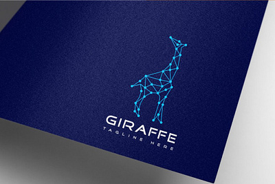 Creative Animal Technology - Giraffe Tech Logo Design abstract giraffe logo long tail