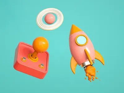 Rocket 3D Animation 3d animation cinema4d design