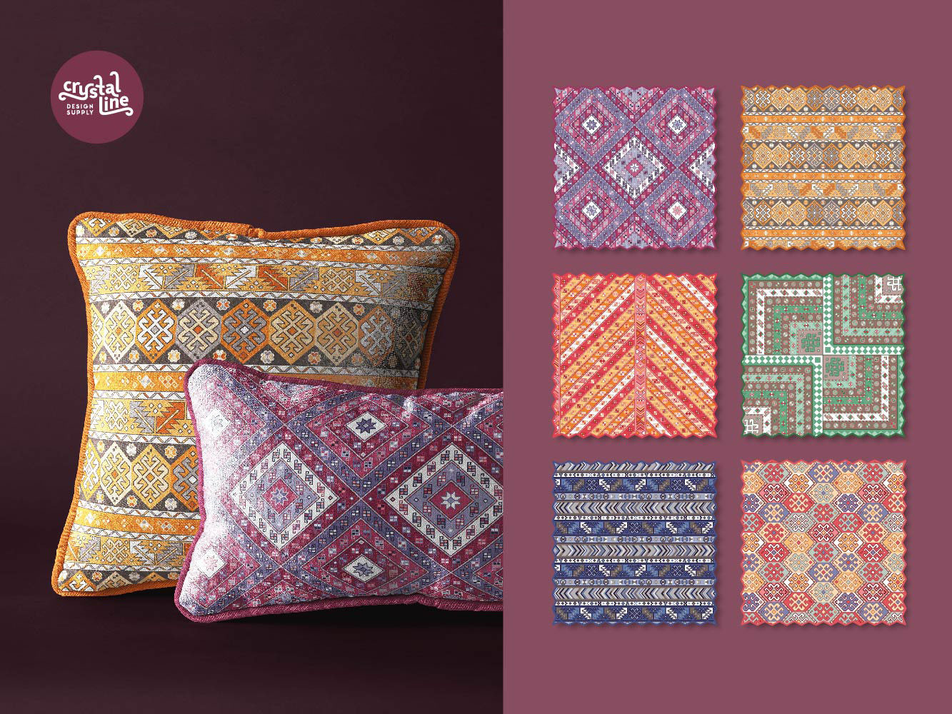 Kilim Bohemian Patterns Vol.1 art background bohemian colorful culture decorative ethnic geometric islamic motif ornament pattern design print repeat seamless pattern shop surface design tile traditional vector