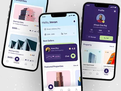 Real Estate App UI agency apartment app building business corporate mobile ofspace property real estate real estate agency real estate broker realtor ui uix ux