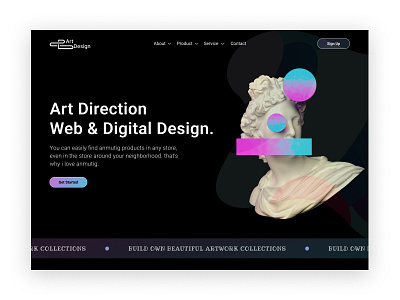 Digital Art Hero Section by Vrushti Agola on Dribbble