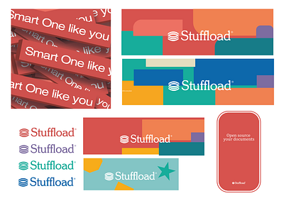 Stuffload brand identity colorful design graphic design illustration logo design obatom stuffload ui