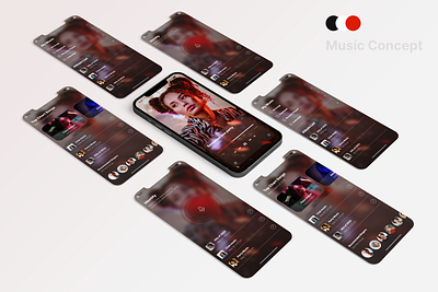 Music Application Design app app design application design graphic design music music ui design podcast ui ui design ui ux ux
