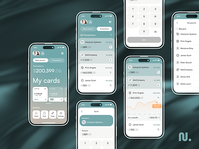 Corporate Banking Mobile IOS App app balance bank banking design fintech interface ios mobile money scan track transaction user interface uxui