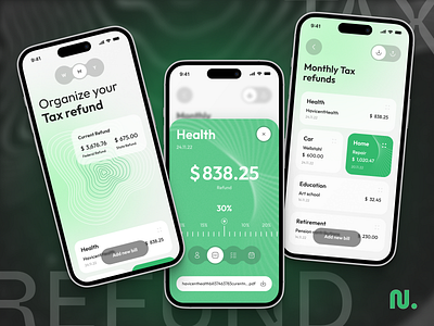 Tax Mobile IOS App analysis analytics app balance design interface ios mobile money statistics taxes user interface uxui