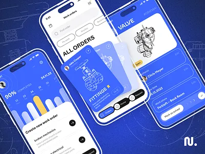 Maintenance Mobile IOS App app communication design interface ios mobile maintenance progress user interface uxui work organisation work process