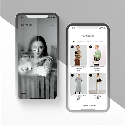 Fashion App Ui applicationdesign branding clothingapp ecommerce fashion ui ux