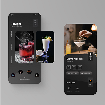 Drink App Ui drink drinkappdesign figma mocktail orderdrinks uiux