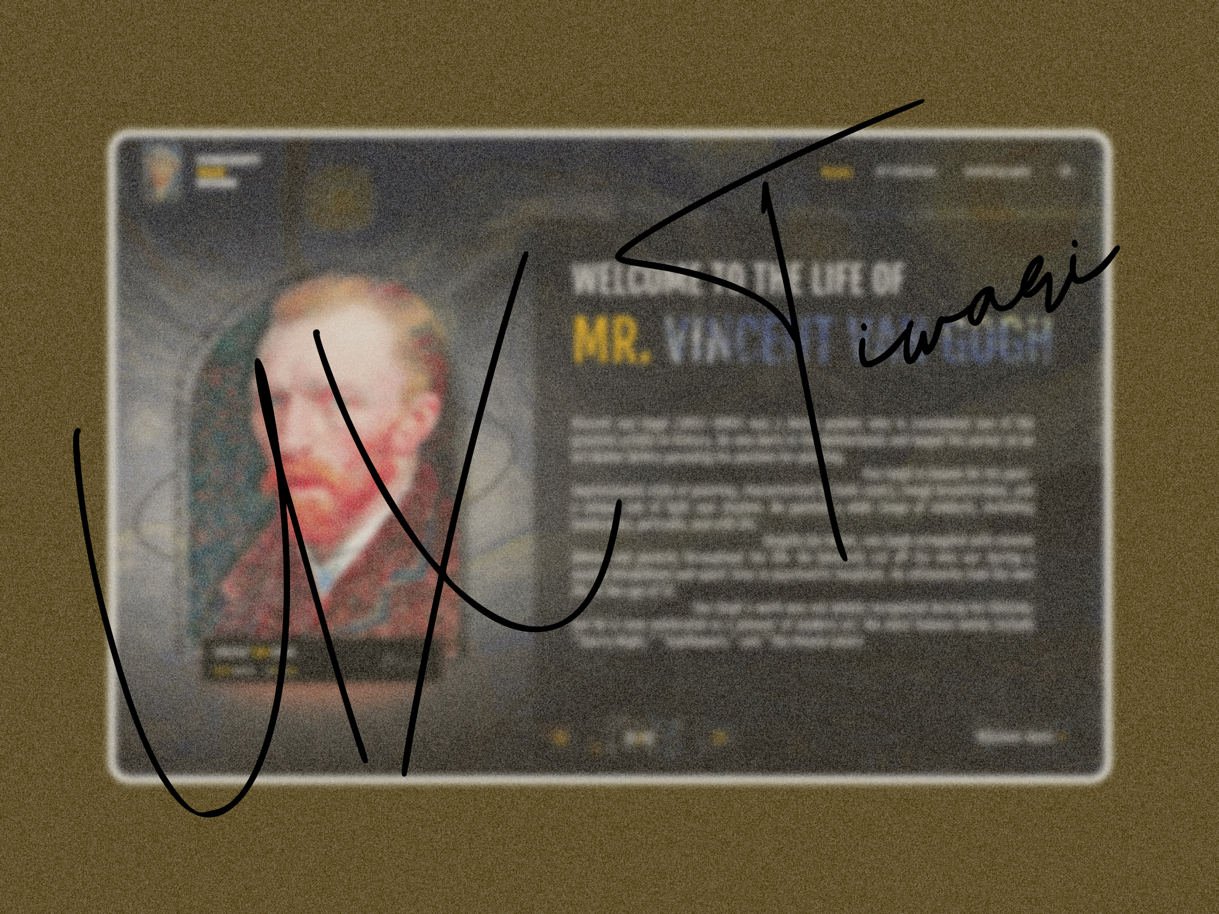 Van Gogh Landing Page design designer feed foryou freelancer graphic design hireme home page homepage illustration landingpage logo painter ui uidesign ux uxdesign van gogh vangogh