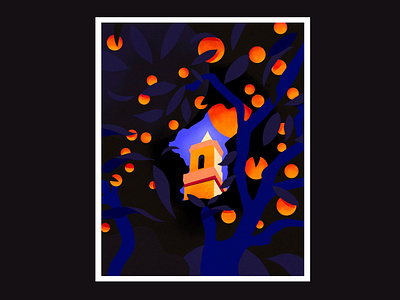 Day to Night abstract daytime editorial festival illustration italy lanterns music nightime oranges positive print