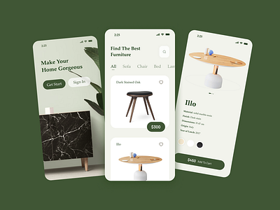 Furniture Mobile App app design figma figmadesign furniture icon mobile ui ui deisgn uidesign userinterface ux uxdeisgn