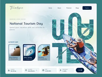Tourism Web Ui figma nationaltourismday tourism travel travelapp travelmobileapp webui