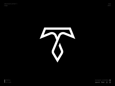 Abstract Letter T branding design icon letter t logo logodesign logotype minimal t vector