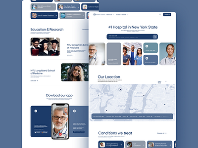 Hospital Website app art design minimal ui ux vector