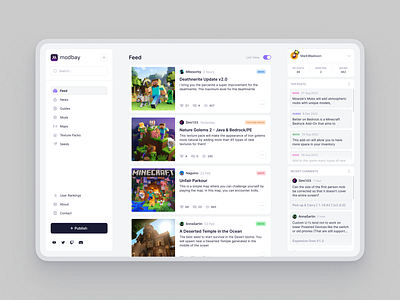 👾 figma interface layout minecraft navigation sidebar ui ux