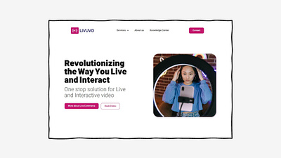 Livuvo #1 blog design interactive video landing page video web design