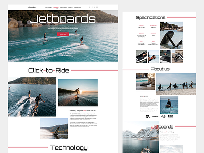 Landing Page Jetboards design figma jetboards landing landing page shop tilda ui uiux user interface ux web webdesign