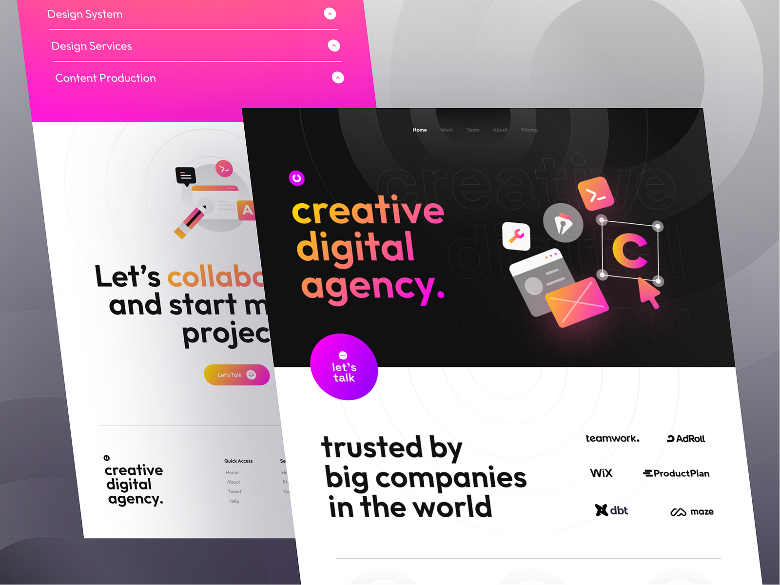 Digital Agency Website UI Design by Greative Studio on Dribbble