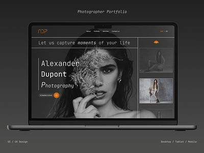 Landing page for photographer case landing landing for photographer landing page photo studio photographer photographer landing photographer portfolio photographer website photostudio portfolio portfolio for photographer portfolio website ui ui design uiux web design website website for photographer