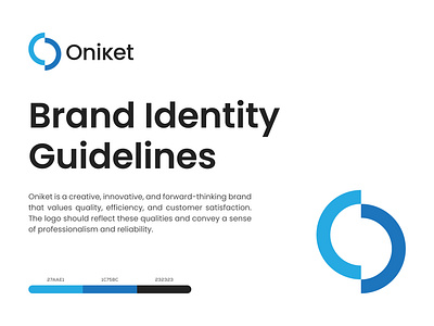 Oniket logo and brand guidelines | O letter mark 3d animation brand guideline brand identity brand logo branding creative illust illustration logo design logofolio minimal minimalist mobile ui modern motion graphics o letter mark o logo oniket ui