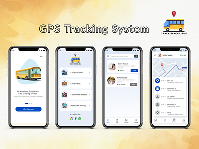 Track School Bus design figma gps tracking system live tracking school bus tracking track school bus ui