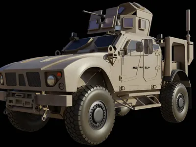 Oshkosh military vehicle 3dartist artstation blenderart blendercommunity gameassets hardsurface lowpoly militarytruck substancepainter