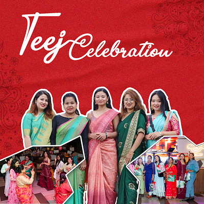 Teej Celebration Social Media Design. branding creative design graphic design modern post design social media social media design