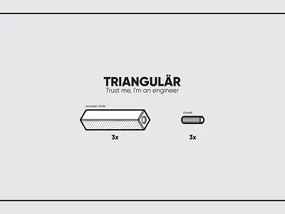 TRIANGULÄR 3d assembly assembly instructions design funny ikea illusion illustration optical optical illusion triangle