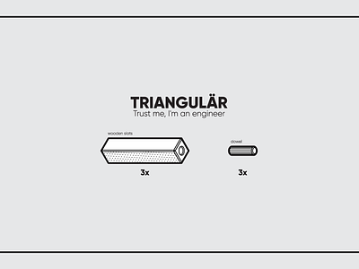 TRIANGULÄR 3d assembly assembly instructions design funny ikea illusion illustration optical optical illusion triangle