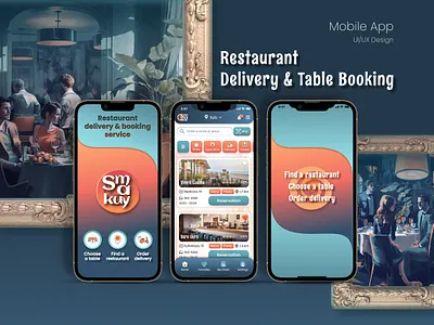 Restaurant Booking Mobile App branding graphic design logo mobile app mobile design restaurant app ui system ui ux ui ux design web design webdesign website