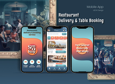 Restaurant Booking Mobile App branding graphic design logo mobile app mobile design restaurant app ui system ui ux ui ux design web design webdesign website