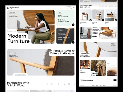 eCommerce Website: Skyrise Decor Landing Page chair decoration e commerce e commerce design ecommerce ecommerce website furniture furniture store furniture website design interior landing page online store shop sofa store web web design website website design woocommerce