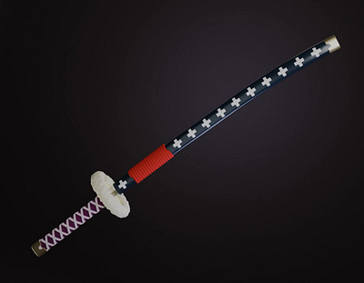 Trafalgar Law's sword 3d animation anime blender cartoon graphic design katana model one piece simple sword trafalgar law