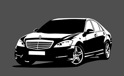 Mercedes S-class 221 quality vector graphic design illustration logo luxary car mercedes s class 221 ui ux vector