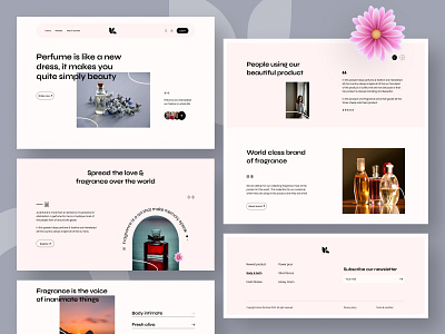 Perfume product landing page/web design app branding clean concept design dribble e commerce fashion kahaf landing page logo minimal online shop perfume perfume homepage popular 2023 product ui web website