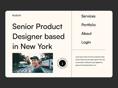 Designer Portfolio design personal website portfolio portfolio website ui website design