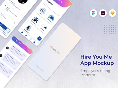 Employees Hiring Platform adobe adobe xd app app design app ui employees figma graphic design hiring photoshop ui user experience user interface ux