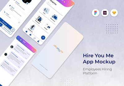 Employees Hiring Platform adobe adobe xd app app design app ui employees figma graphic design hiring photoshop ui user experience user interface ux