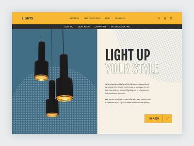 Lighting Shop website concept design design shot ui ux web design