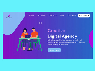 Website Template Design creativeagency creativedesign creativework design designer template ui website websitedesign